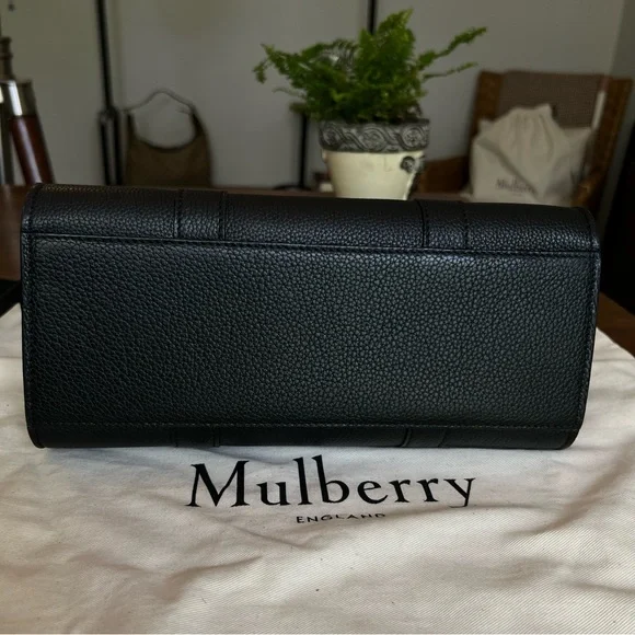 MULBERRY Classic Grain Small New Bayswater in Black